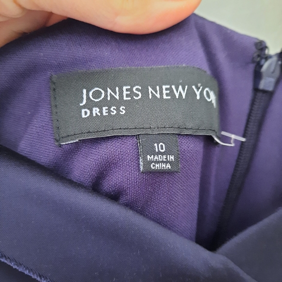 👾 EUC Jones New York Plum Bodycon Dress Sz 10 - Picture 2 of 4